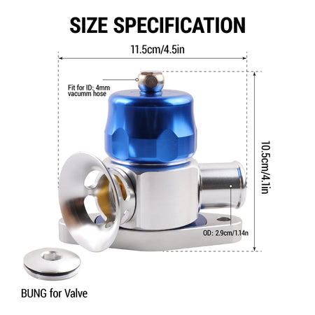 Blow Off Valve Dual Port Aluminum for Mazda Mazdaspeed 3 6 Subaru WRX by InterCyprus Trading Ltd