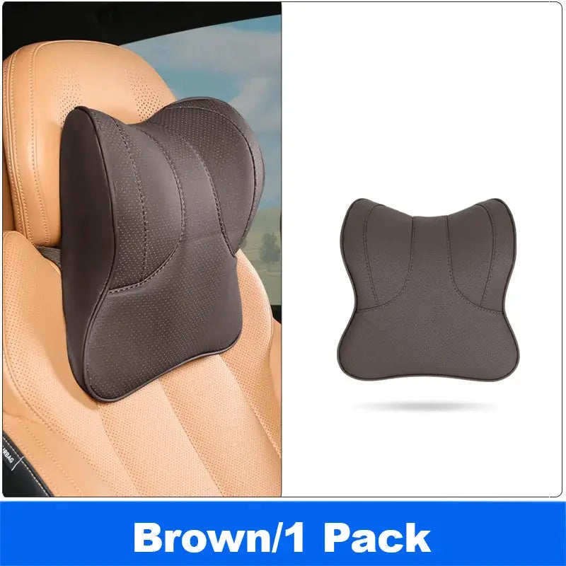 Vtear Universal Car Neck Support Pillow Memory Foam Headrest Cushion Slow Rebound PU Perforated Breathable Interior Accessories by InterCyprus Trading Ltd
