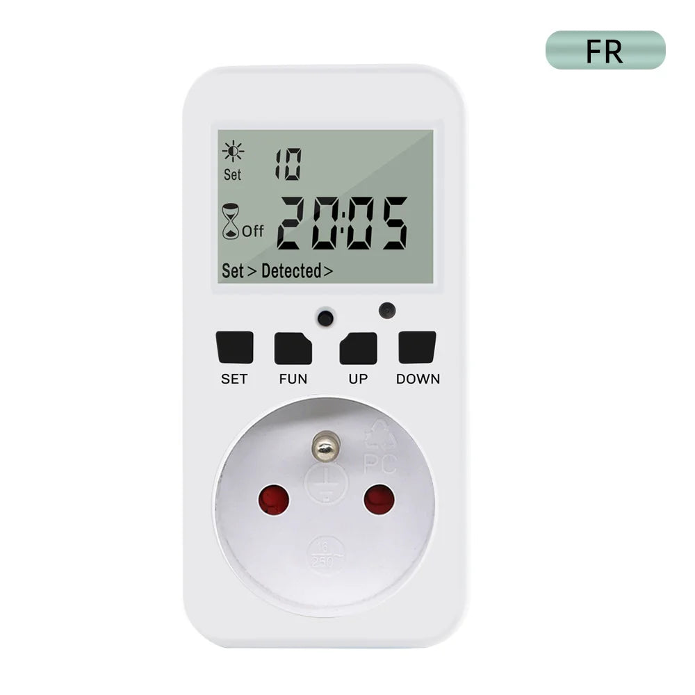 TM08 &ndash; Digital Timer Socket, Cycle Programmable Outlet FR Plug