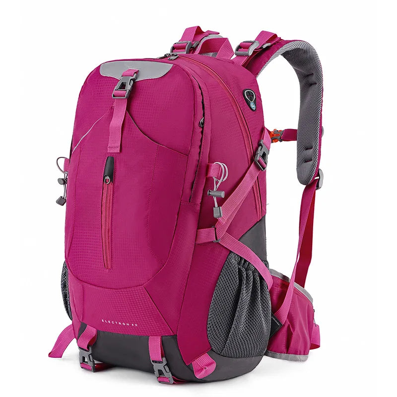 40L Hiking Camping Backpack &ndash; Rain Cover All Weather Rose Red