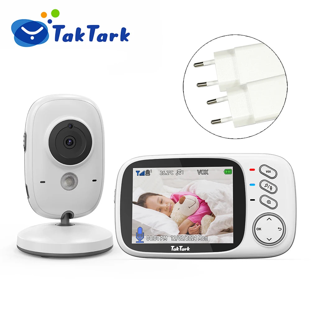 TakTark 3.2 Inch Wireless Video Baby Monitor with Night Vision &amp; Lullabies