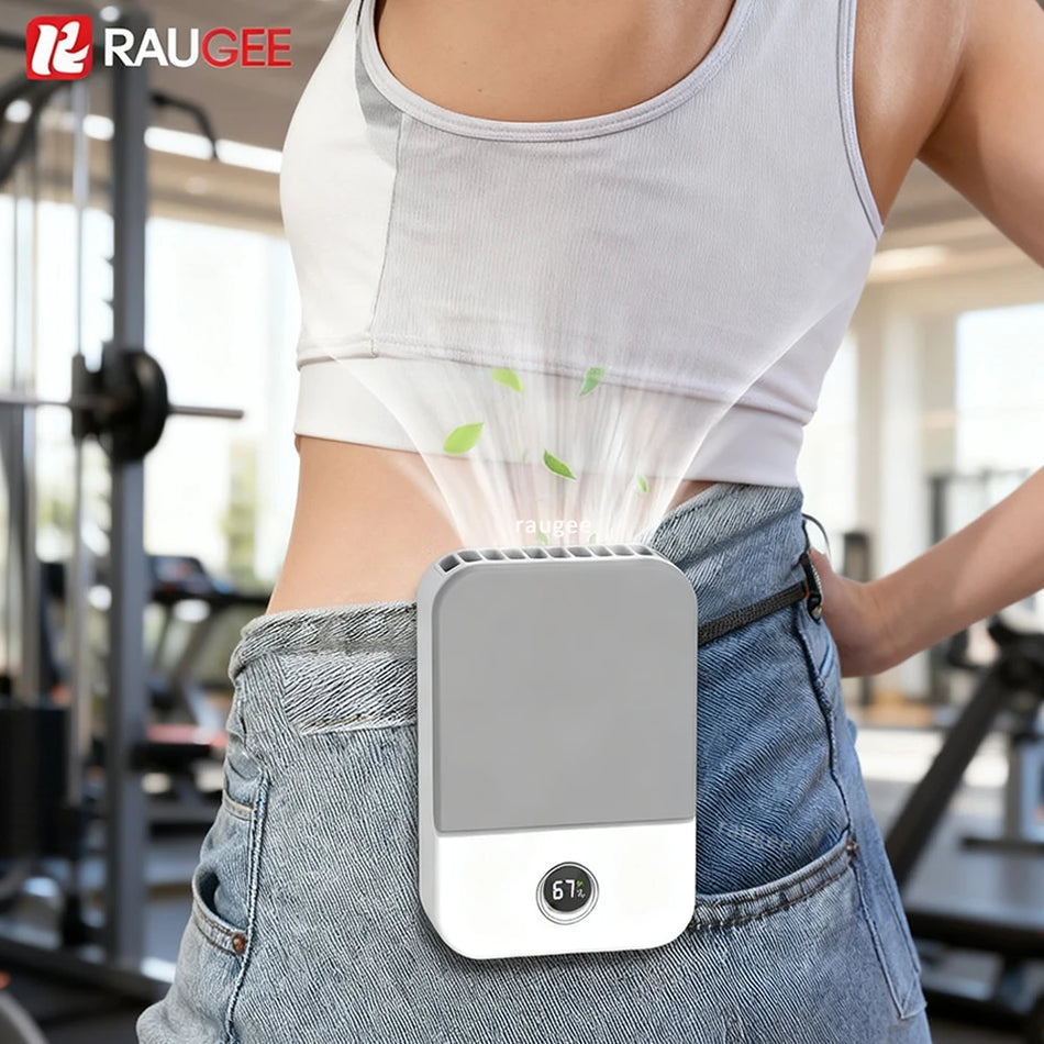 Bladeless Portable Waist Fan with 3 Gear Wind USB Rechargeable 2000mAh