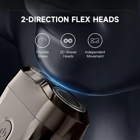 Portable Double-Headed Magnetic Electric Shaver with Type-C Charging