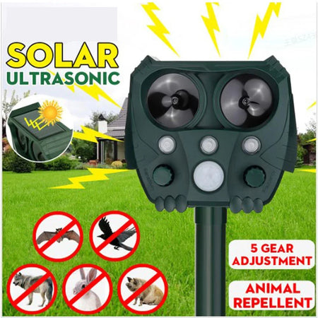 Solar Powered Animal Repeller &ndash; Ultrasonic Pest Deterrent Default Title