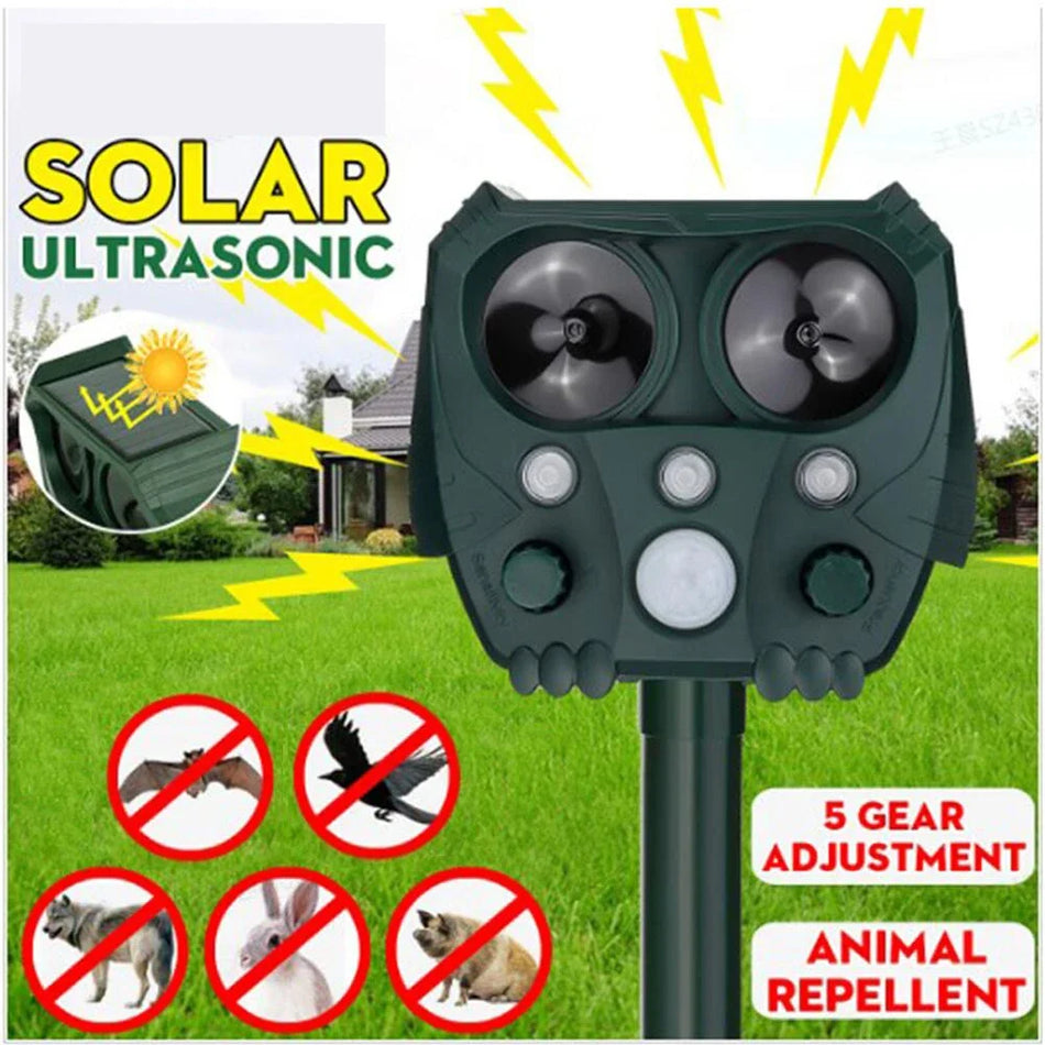 Solar Powered Animal Repeller &ndash; Ultrasonic Pest Deterrent Default Title