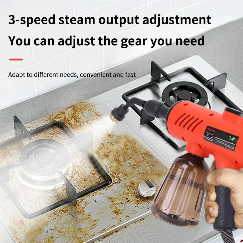 High-Pressure Handheld Steam Cleaner - 1200W Sterilization for Home and Kitchen