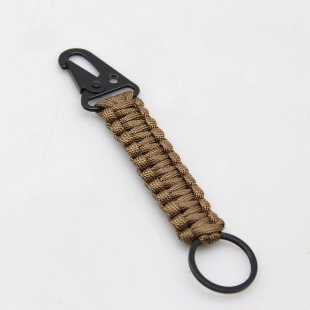 Paracord Keychain Ring Survival Kit &ndash; Eight Color Options Brown