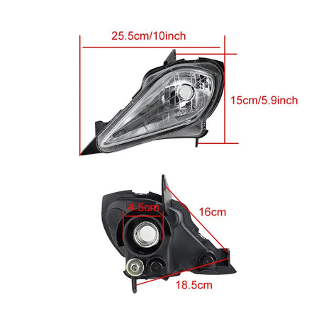 1 pair Headlight Housing Lamp Shell for Yamaha Raptor 250 700 350 YFZ 450 YFZ450 Wolverine by InterCyprus Trading Ltd