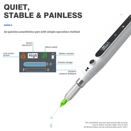 Dental Anesthesia Injector Pen &ndash; Painless Vet Syringe LCD