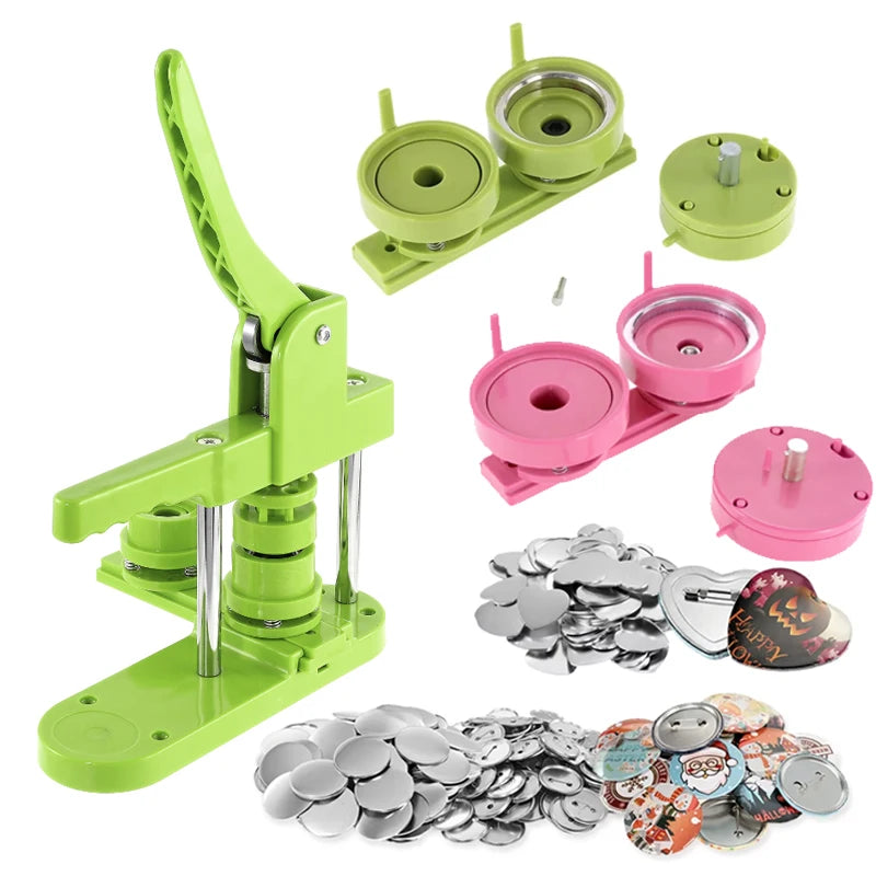 32mm 58mm 75mm Badge Button Mold &ndash; Interchangeable Dies