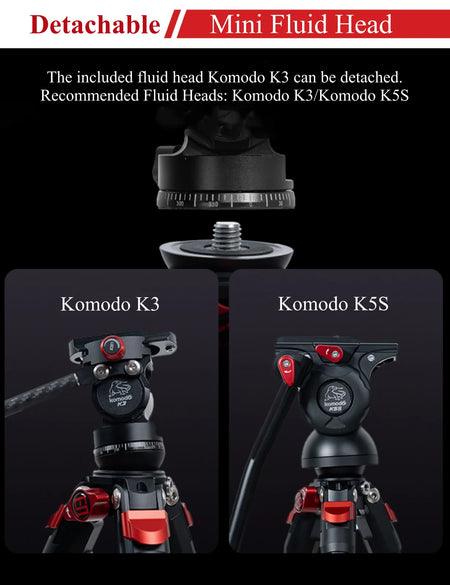 TA3B Gazelle &ndash; Lightweight Travel Tripod With Fluid Head