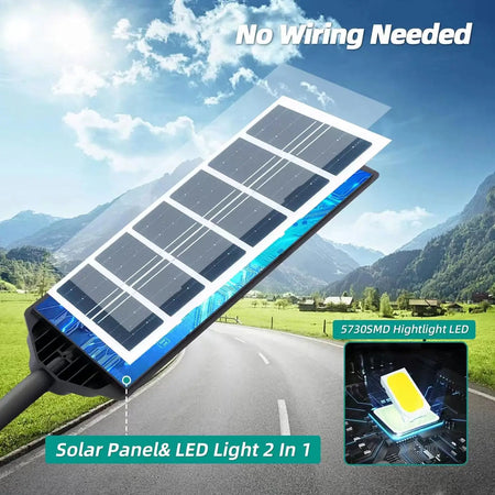 100000LM Solar Light &ndash; Dusk To Dawn Outdoor Street Lamp