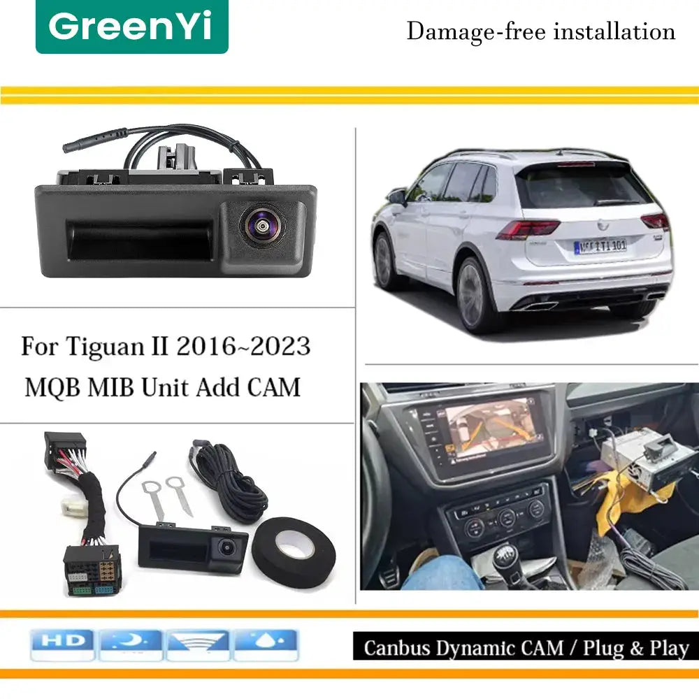 Canbus Dynamic Rear View Camera for Volkswagen Tiguan II 2016-2023 by InterCyprus Trading Ltd