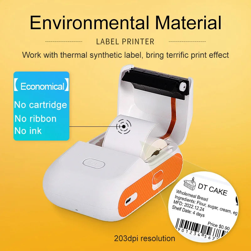 Detonger DP26 Portable Thermal Label Printer &ndash; Bluetooth