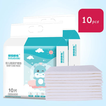 Baby Disposable Changing Pads - 10pcs Waterproof &amp; Breathable Infant Underpads