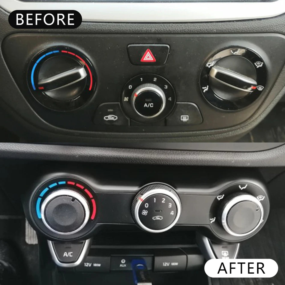 Ручка управления кондиционером Hyundai Solaris 2017-2021 из алюминиевого сплава, 2 шт.