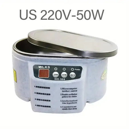 Dual Frequency 30W 50W Ultrasonic Cleaner Jewelry Glasses US 110V-30-50W