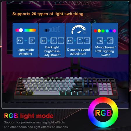 E-YOOSO Z14 RGB USB Mechanical Keyboard &ndash; Multilingual