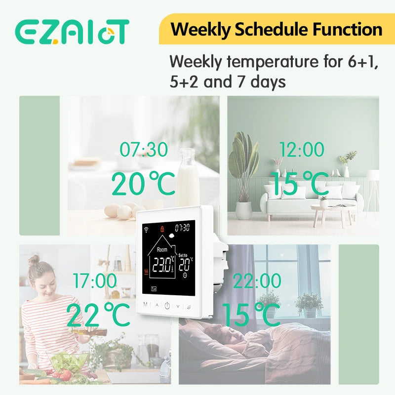 EZAIOT Floor Heating Thermostat &ndash; Tuya WiFi Alexa Ready