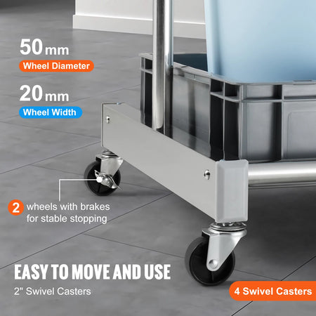 SucceBuy T60B Garden Tool Organizer &ndash; Wheel And Hook Storage