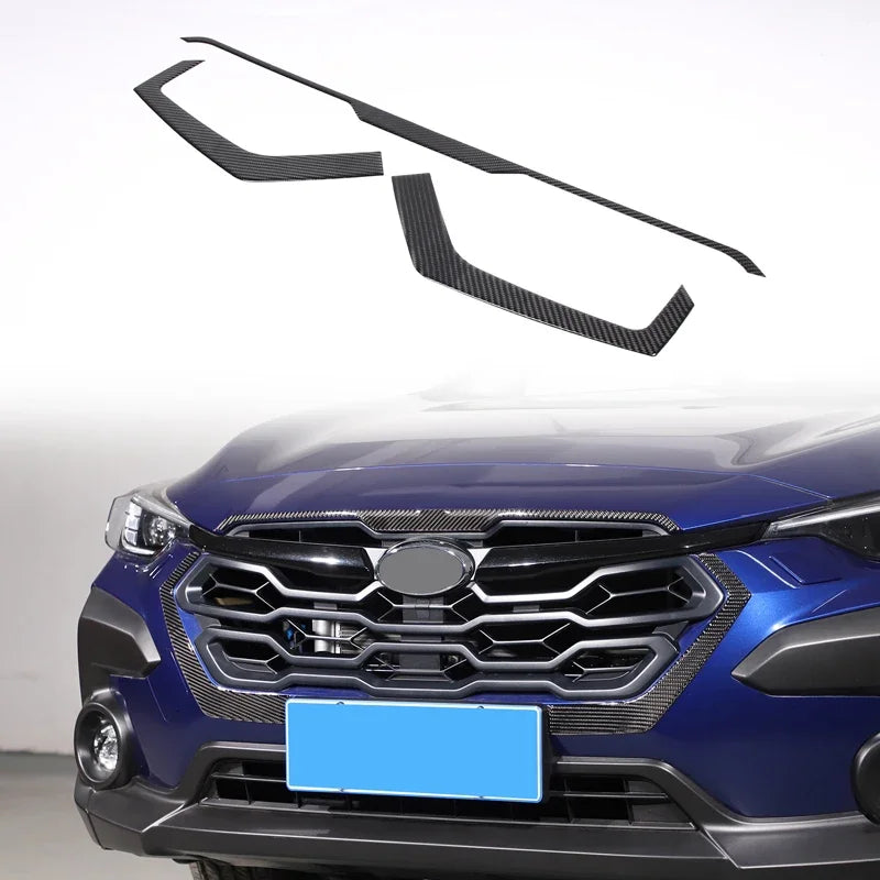 Subaru Crosstrek 2024 Priekšējā restes oglekļa šķiedras apdare 3Pcs