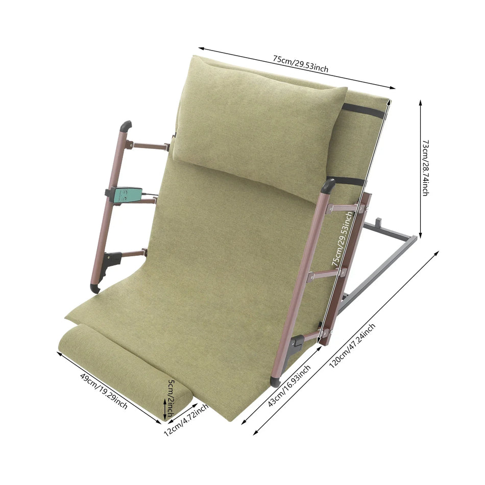 Green 50W Electric Lifting Bed With Backrest Remote Control