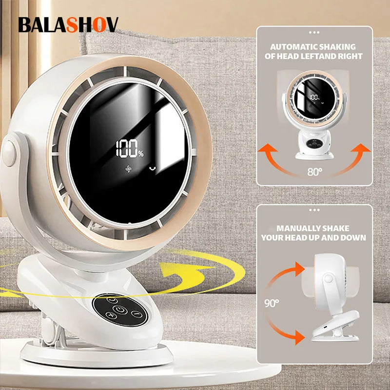 4000mAh Cirkulacijski Stalak Ventilator s LED Prikazom Punjač