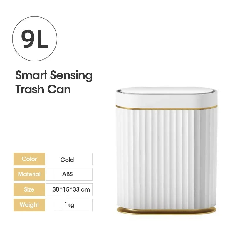 DAISHU Smart Sensor Trash Can 9L Gold / Battery