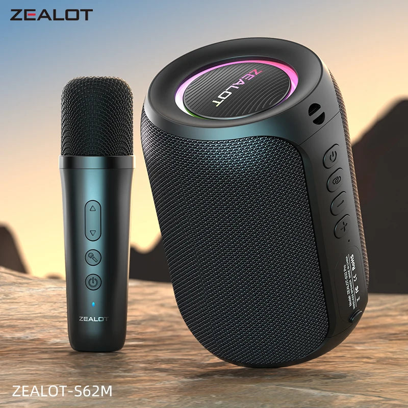 ZEALOT-S62M Karaoke Machine &ndash; Portable Bluetooth 5.3 System