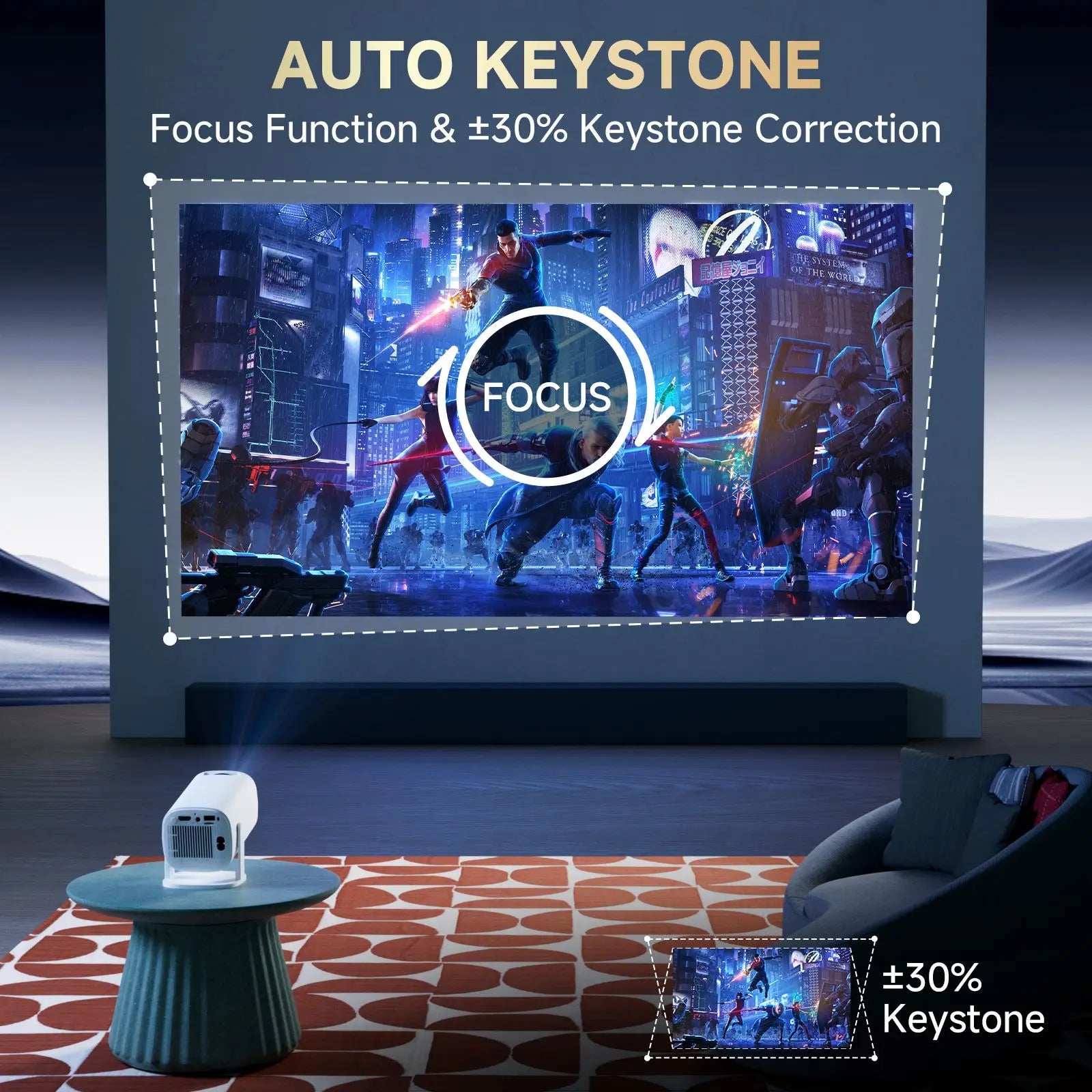 TOPSION P30PRO &ndash; Smart Android 14 Mini Projector 4K Video