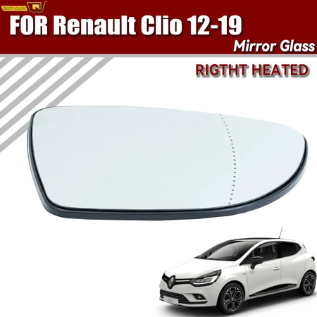 Left & Right Side Outside Mirror Glass For Renault Clio IV 2012-2019 Heated OEM 963654973L Direct Replacement With Blind Spot by InterCyprus Trading Ltd