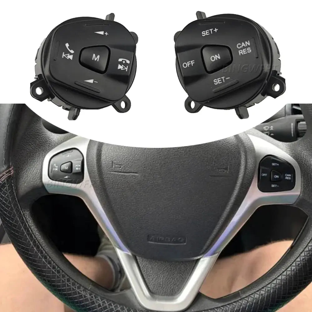 1Pair Steering Wheel Button Volume Cruise Control Switch with Backlight For Ford Fiesta MK7 MK8 ST Ecosport 2013 2014 by InterCyprus Trading Ltd
