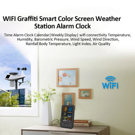 Smart WiFi Weather Station with Temperature, Humidity, Wind Speed and Air Quality Monitoring