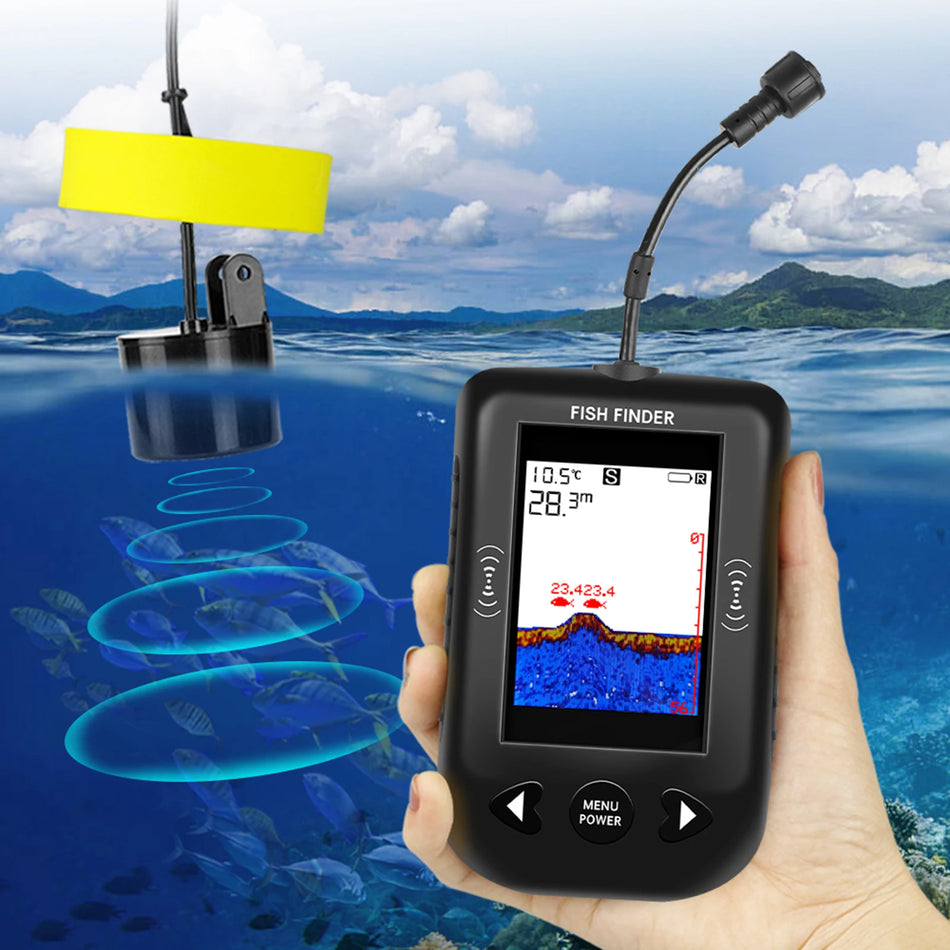Portable Sonar Fish Finder with LCD Display - Ideal for Kayak &amp; Night Fishing
