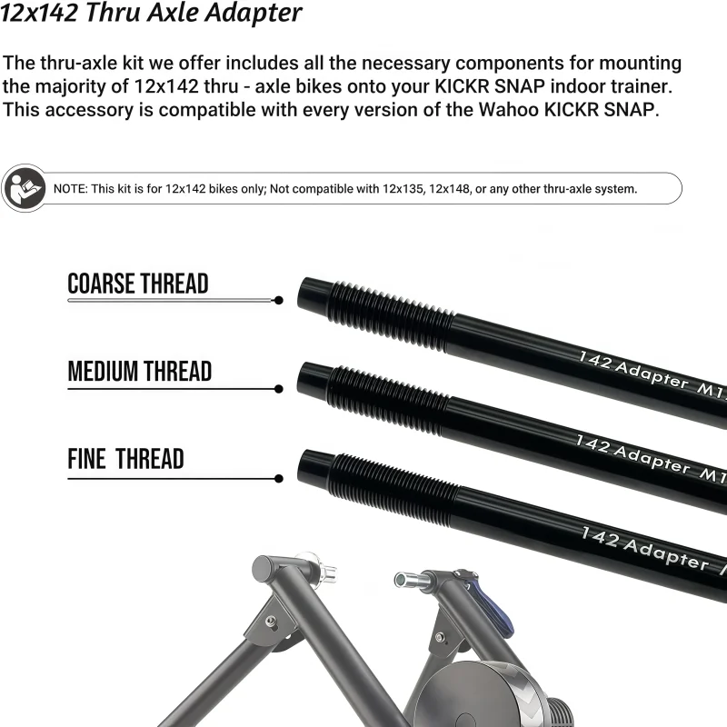 12x142mm Thru Axle Adapter for Wahoo KICKR Snap Smart Trainer