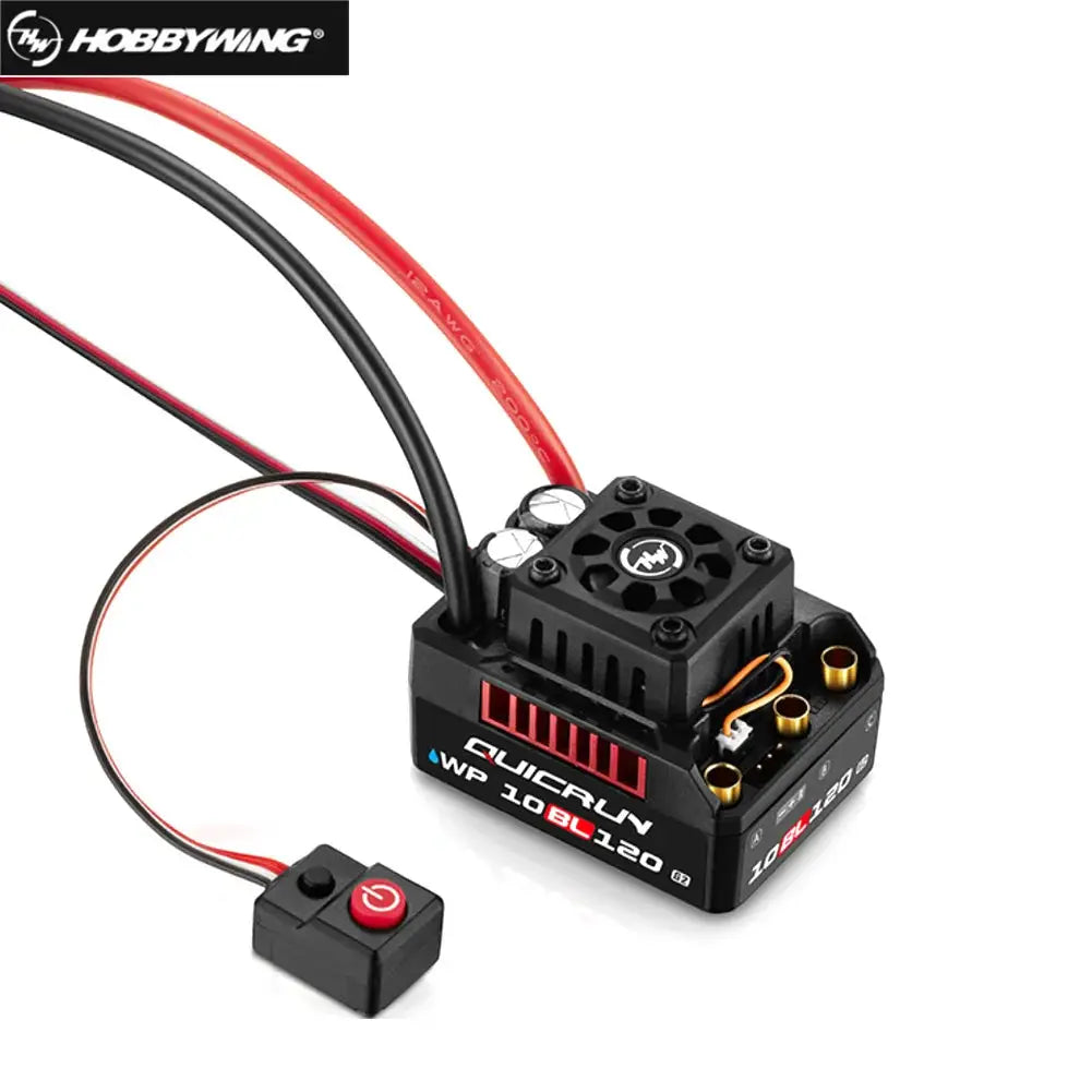 Hobbywing QUICRUN WP 10BL120 G2 120A 2-4S Lipo Speed Controller Brushless ESC Sensorless for 1/10 1/12 RC Car Toy Spare Part by InterCyprus Trading Ltd