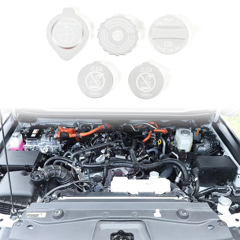 Красная наклейка на крышку масляного фильтра для Toyota Prado LC250