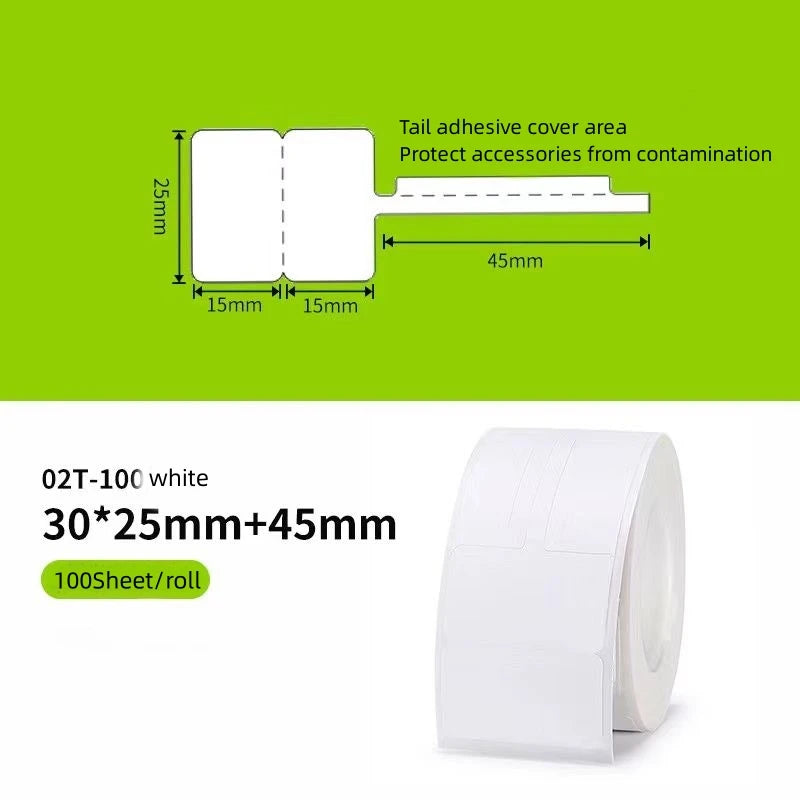 HZTZ Wireless Thermal Label Printer - Bluetooth Printing Jewelry Label 1 Roll