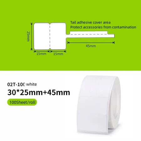 HZTZ Wireless Thermal Label Printer - Bluetooth Printing Jewelry Label 1 Roll