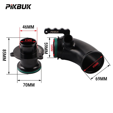 PIKBUK Car Turbo Inlet Outlet Upgrade Pipes Intake Tubes Turbo Muffler Delete For Golf 7 Audi A3 EA888 Gen3 by InterCyprus Trading Ltd