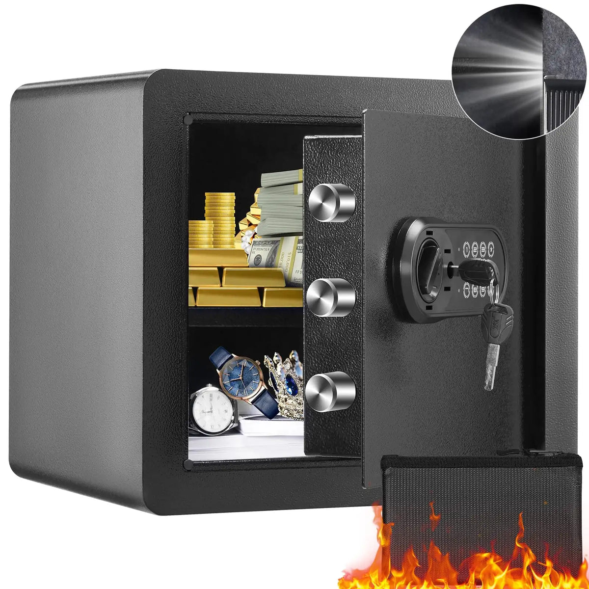 1.2 Cu Ft Safe Deposit Box Digital Access Home