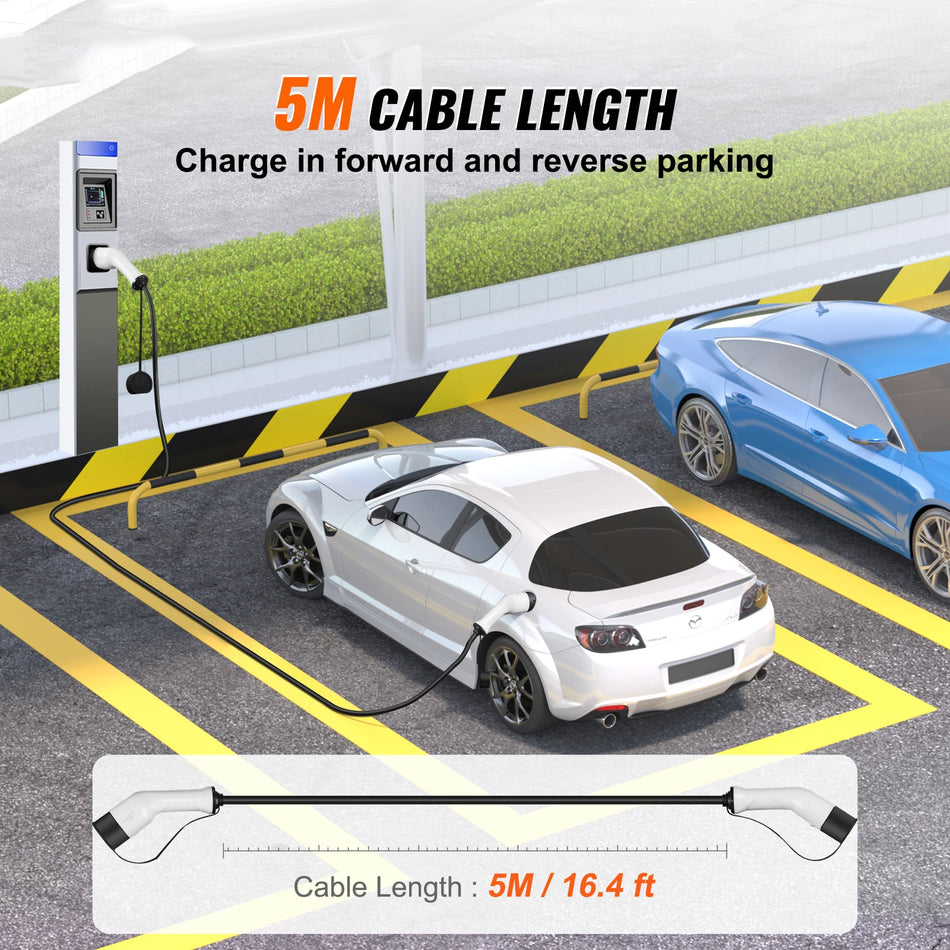 EV Type 2 Cable IEC 62196 5M 7M 3.6kW To 22kW IP66