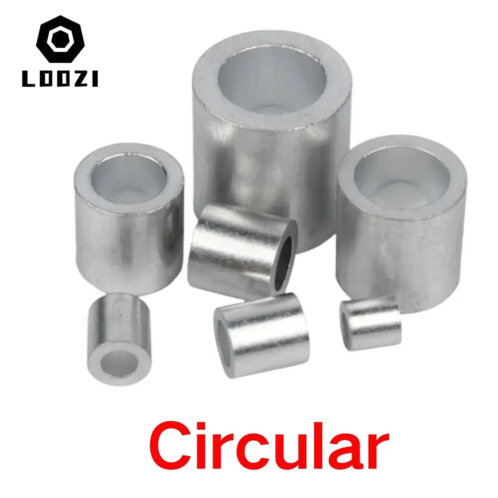 Aluminium 8-Type Wire Rope Crimp Sleeves and Ferrules for Secure Cable Locking Circular / 16mm  (1Pcs)