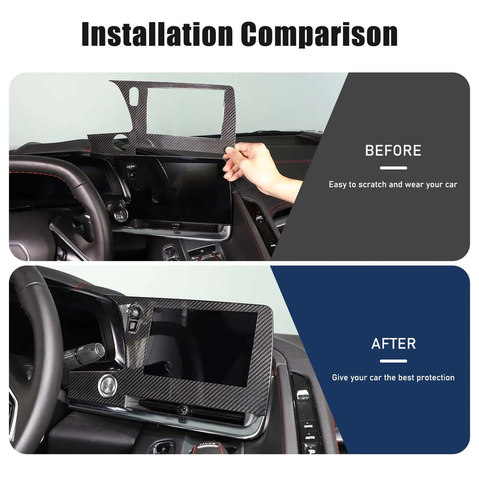 Επένδυση Πλαϊνής Κάλυψης Πλοήγησης από Πραγματικό Άνθρακα για Corvette C8