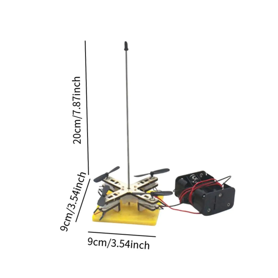Ξύλινο Σετ Κατασκευής Drone Για Παιδιά Επιστημονικό Παιχνίδι Ελικόπτερο