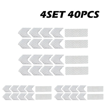 PJ2026 Reflective Stickers - Ultra Visible Night Safety 4 Set 40 PCS