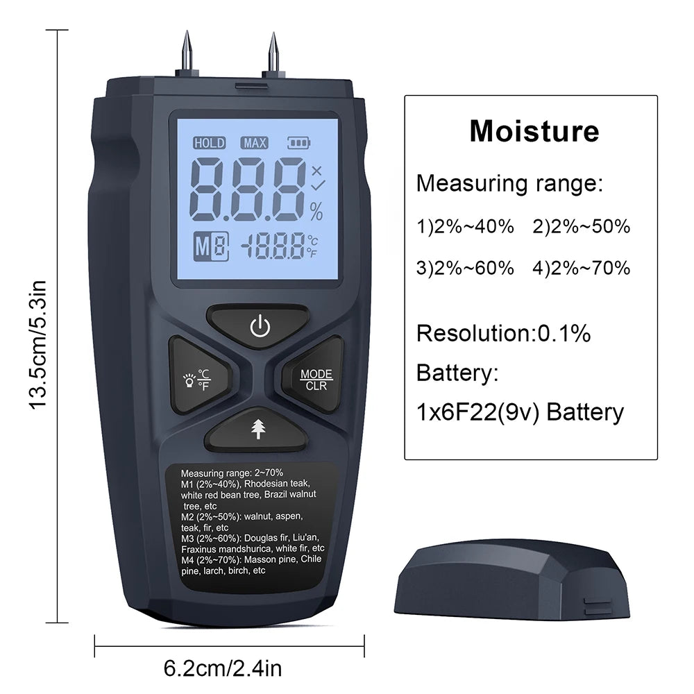 Wood Moisture Meter &ndash; High Precision Humidity Readout