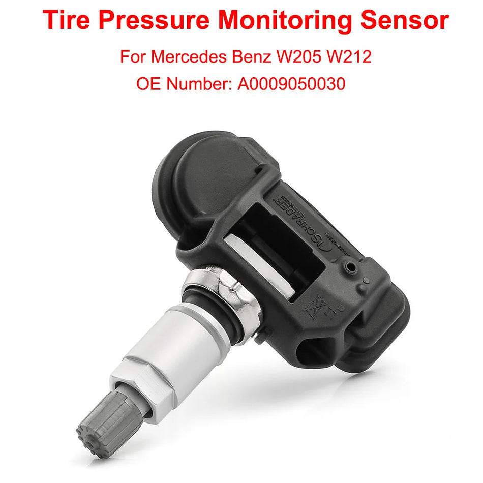 Súprava 4 TPMS senzorov na výmenu priamy fit pre zadný systém monitorovania tlaku v pneumatikách pre Mercedes-Benz A0009050030