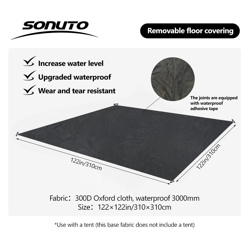 Large Waterproof Family Camping Tent for 5-9 People with Sun and Wind Protection Floor mat