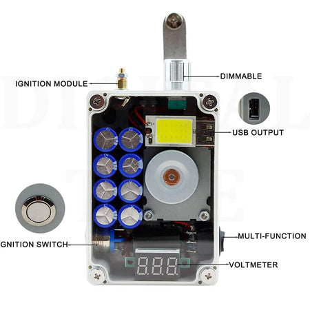 8-Capacitor Hand Crank Generator &ndash; Emergency USB Power